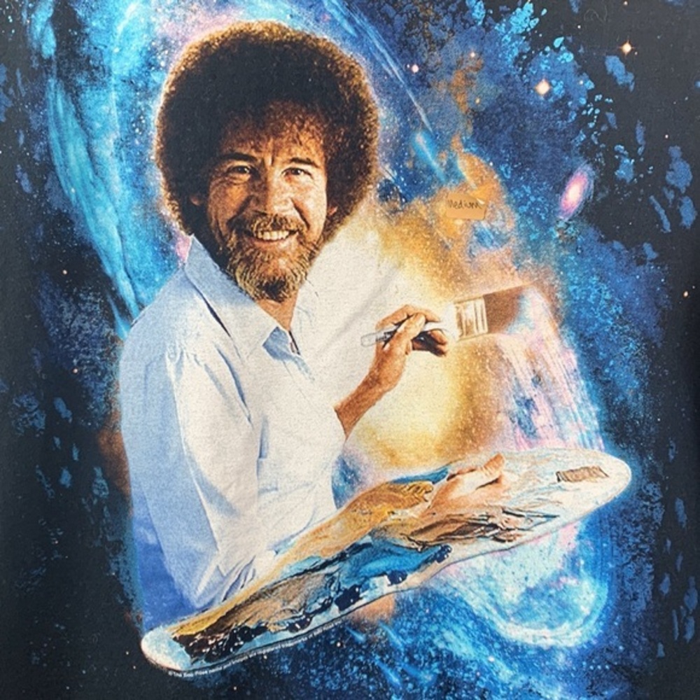 Painter Bob Ross Cosmic Graphic Tee